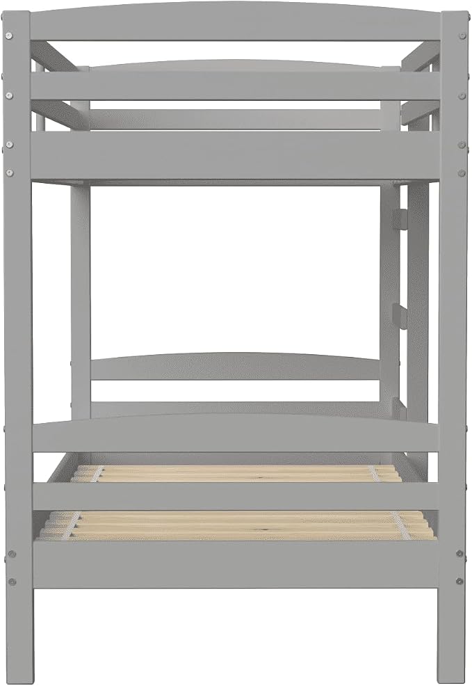 From the Tree Furniture Twin Over Twin Bunk Bed for Kids — Solid Pine Wood with Full-Length Safety Rails & Hang-On Ladder — 220 lbs Per Bunk · ASTM F1427 + 16 CFR 1213 Certified — Space-Saving Design