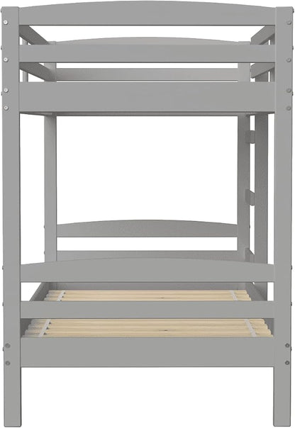 From the Tree Furniture Twin Over Twin Bunk Bed for Kids — Solid Pine Wood with Full-Length Safety Rails & Hang-On Ladder — 220 lbs Per Bunk · ASTM F1427 + 16 CFR 1213 Certified — Space-Saving Design