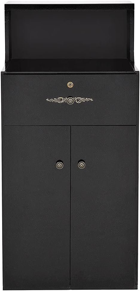 Dir Reception Desk, Receptionist Area Counter, Reception Podium Valencia, Black