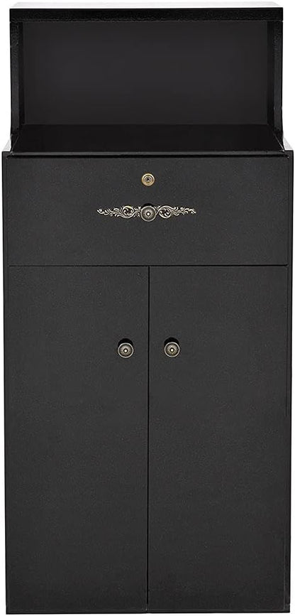 Dir Reception Desk, Receptionist Area Counter, Reception Podium Valencia, Black