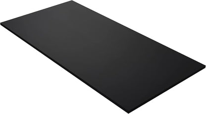 Kaboon 45x20 inch Black Table Top Universal, Solid One-Piece Desktop, Reversible Melamine Countertop, Double Desks, L-Desk DIY