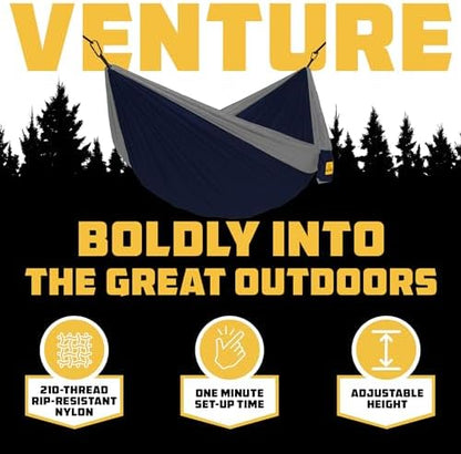 Wise Owl Outfitters Camping Hammock – up to 500lbs Portable Hammock with Tree Straps - Travel, Backpacking, Hiking, Outdoors Camping Gear - Single or Double