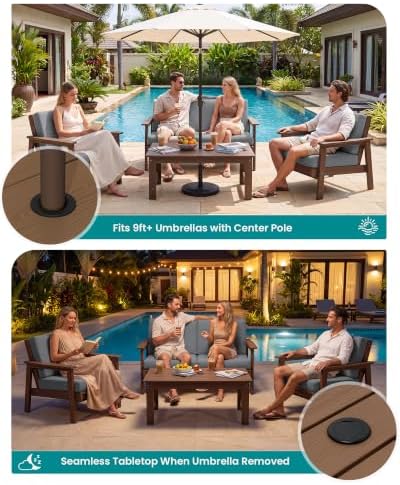 SERWALL HDPE Outdoor Sofa Set of 2