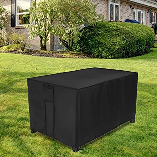 Waterproof Fire Pit Cover Rectangular 52"L x 34"W x 24"H Black
