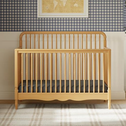 NAMESAKE Liberty 4-in-1 Convertible Spindle Crib in Honey,