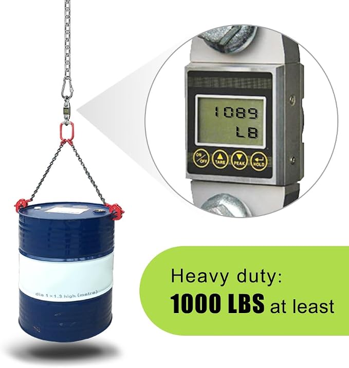 BeneLabel 2Pcs 29inch 304 Stainless Steel Hanging Chair Chain Kit with 4 Carabiners 1000 LB Capacity Hammock Chain Extender Chain for Swing, Punching Bag, Porch Swing, Indoor & Outdoor