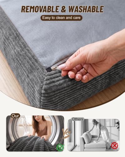 78.8" Futon Sofa Bed, High Back Boneless Couches for Living Room