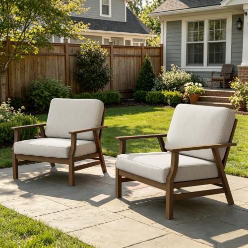 2 Piece Patio Bistro Set, Outdoor Chairs Set of 2