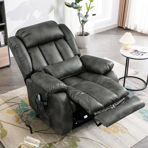 Infinite Position Lay Flat Power Lift Recliner Chair for Elderly, Grey