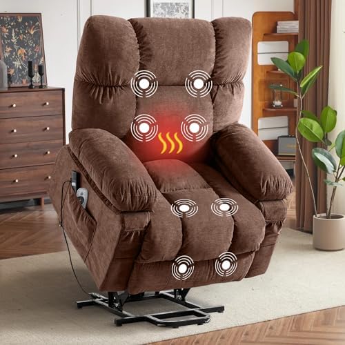 MAHOMICO Power Lift Recliner Chair with Massage and Heat for Elderly