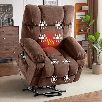 MAHOMICO Power Lift Recliner Chair with Massage and Heat for Elderly