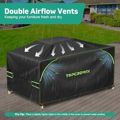 Topcrown Patio Furniture Covers Waterproof for Outdoor 86"L X 44"W X 28"H