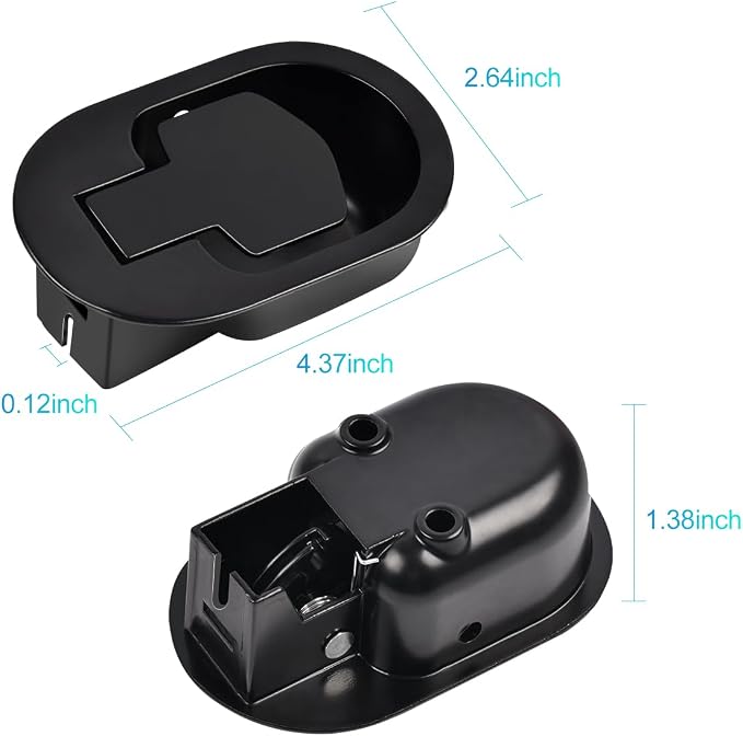Sopito Universal Metal Recliner Handle Replacement Parts (4.4 * 2.7 in) with Retaining Clips, Fits for Lift Chair Electric Sofa Message Chair