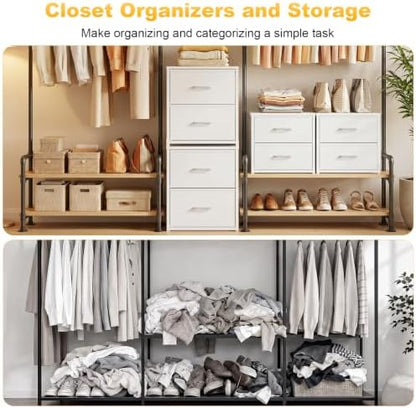 Stackable Storage Drawers, Closet Drawers, White