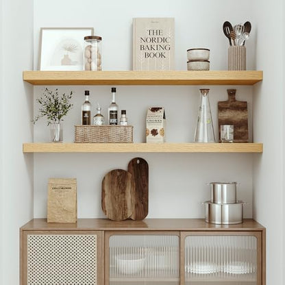 Single Floating Shelves 48x10” Set of 1, Oak