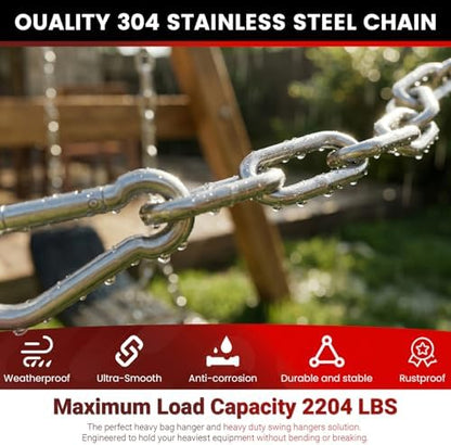 sprookber 25" Hanging Swing Chain,1000 lb Capacity,6 mm 304 Stainless Steel
