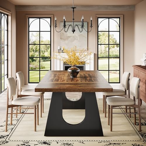 Tribesigns 70.86" Rectangular Dining Table for 6-8 (Dark Brown)