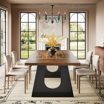 Tribesigns 70.86" Rectangular Dining Table for 6-8 (Dark Brown)