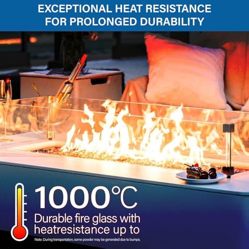 NUPICK 10 Pound Fire Glass, 1/4 Inch Reflective Fire Pit Glass