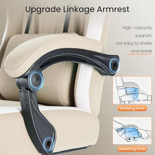 Sweetcrispy Video Game Chair, Ergonomic Computer Desk Chair, Lumbar Support