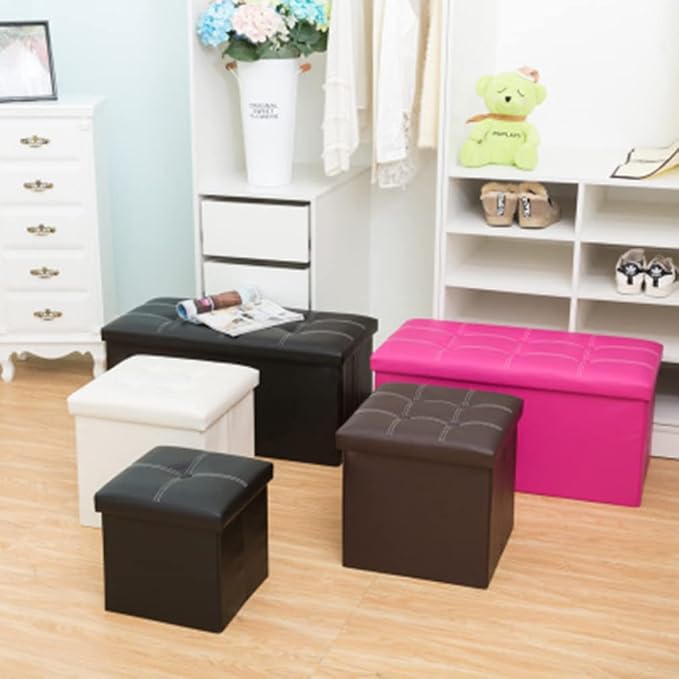 Zerodeko Boy Girl Folding Storage Cube Organizer Box for Toys Clothes and Books Lightweight Linen Basket Black for Home Travel Picnics and Camping