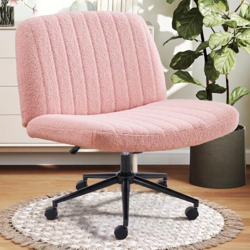 OLIXIS Criss Cross Chair with Wheels, Vanity Chair, Home Office Desk