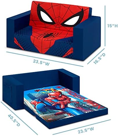 Delta Children Cozee Flip-Out Sofa, Spider-Man