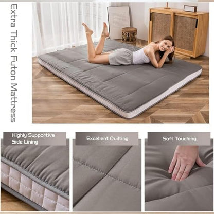 MAXYOYO Futon Mattress, Japanese Floor Mattress Queen Size Tatami Mat