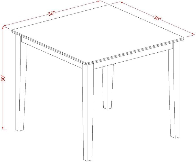 East West Furniture OXT-MAH-T Oxford Square Kitchen Dining Table for Small Spaces, 36x36 Inch, Mahogany