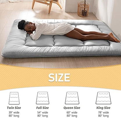 MAXYOYO Japanese Floor Mattress 4" Thick Queen Size Foldable Futon Mattress