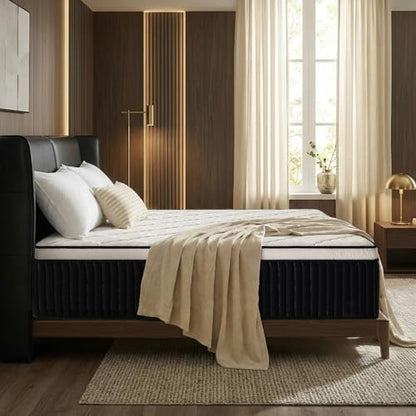 Full Hybrid Mattress, 10 Inch Medium Firm Mattress with Foam & Individually Wrapped Pocket Springs, Pressure Relief Mattress in a Box