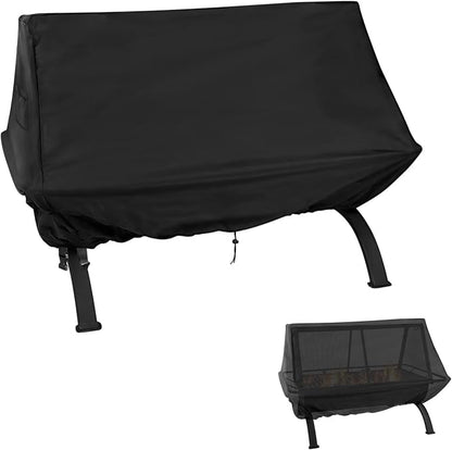Fire Pit Cover Rectangular 36 Inch 600D,Cover for Rectangular Fire Pit with Grill ,Outdoor Waterproof Firepit Cover - 36 X 27 X 24 Inch