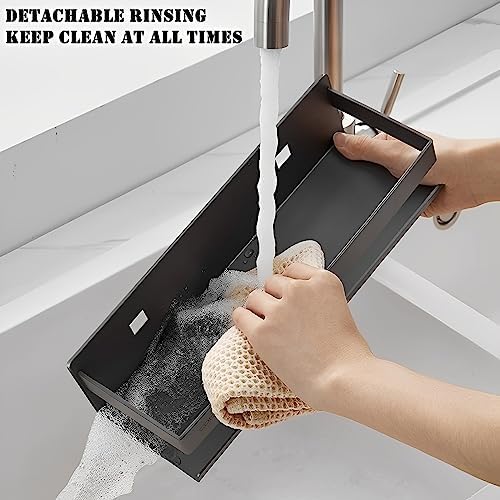 Stainless Steel Detachable Wall Mounted Floating Shelves for Kitchen, Bathroom, Storage Organizer Shelves, Corrosion and Rust Resistant, Set of 1 Gray