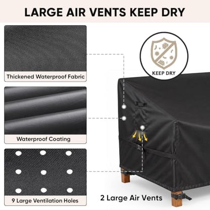 BALEINE Patio Furniture Covers Waterproof, Heavy Duty Outdoor Sofa Cover