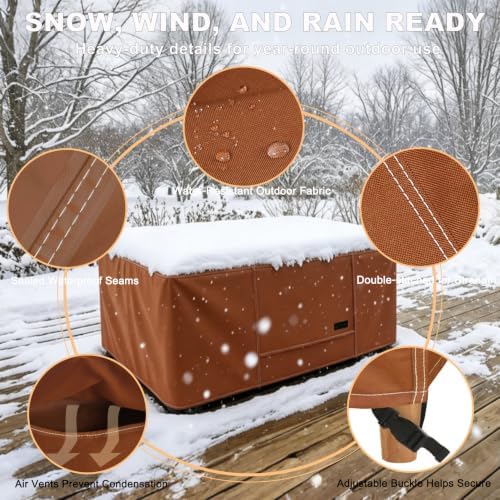 NettyPro Fire Pit Table Cover Rectangular Waterproof, 52x34 inch