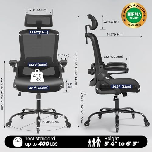 Fizzin Office Chair, PU Leather Desk Chair with Adjustable Lumbar Support