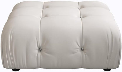 Modern Velvet Sectional Sofa, L Shape Minimalist Modular 4-Seater Sofa for Living Room Office Apartment (Ottoman/Beige)