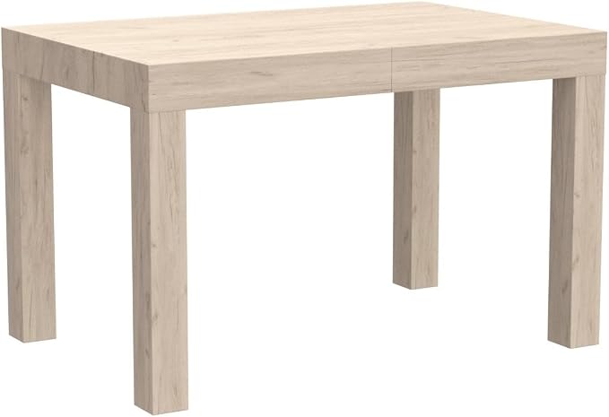 Mobili Fiver, First Extendable Table, 47.2(78.7) x31.5 in, Oak, for 6-8 People, Expandable Dining Table for Kitchen, Living Room, Italian Furniture