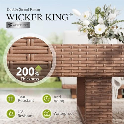Sophia & William 5-Piece HDPE Patio Furniture Set with 9.8" Thick Cushion