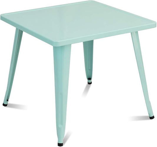 Costzon Kids Steel Table for Indoor/Outdoor Use, Preschool, Bedroom, Playroom, Activity Table for Toddlers Children Boys & Girls(Mint Green, Table)