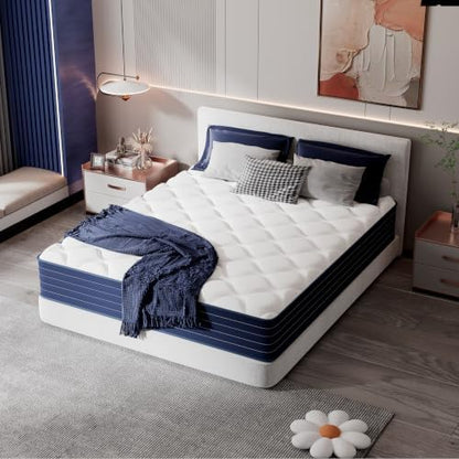 PurrJoys Double Mattress 12 Inch, Medium Firm Mattress Full Size