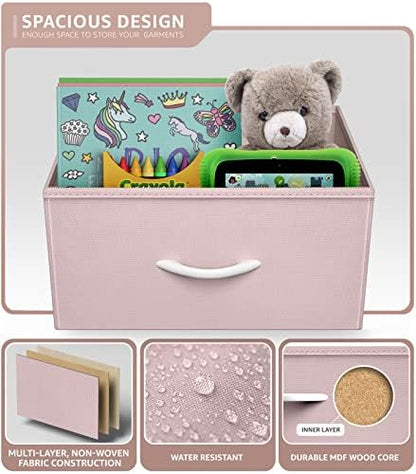Sorbus 2 Drawer Shelf Storage Nightstand - Kids Bedside Furniture End Table Night Stand with Steel Frame Wood Top & Easy Pull Fabric Bins, Dresser & Chest for Home Bedroom Accessories Office & College
