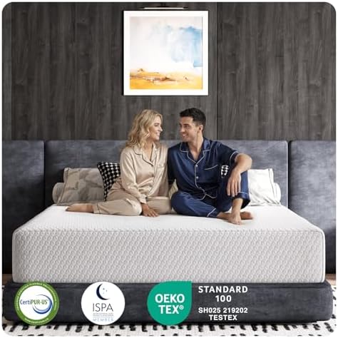 Avenco King Mattress 14 Inch, Medium Firm Memory Foam Mattress in a Box