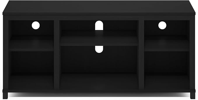 Furinno Classic TV Stand, Entertainment Center, TV Console for TV up to 55 Inch with Shelves, for Living Room, Bedroom, Americano