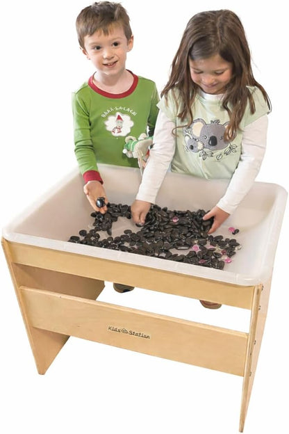 Kids' Station Pre-K Sensory Sand/Water Table with Real Birch Plywood, Ready to Assemble