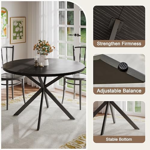 ChooChoo 47.2 Inch Round Dining Table for 4