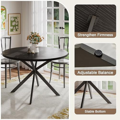 ChooChoo 47.2 Inch Round Dining Table for 4