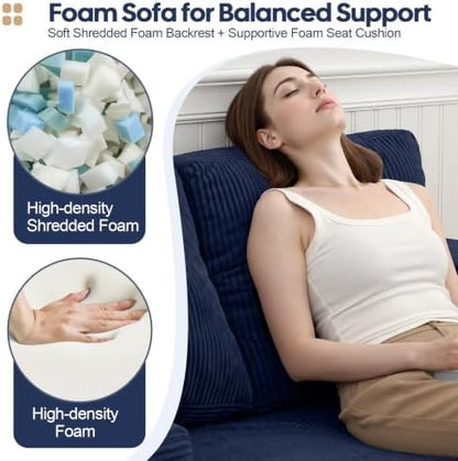COMAX Futon Sofa Bed, Convertible Sofa Bed, Folding Boneless Couches