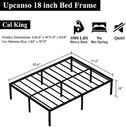 Upcanso 18 Inch California King Bed Frames Platform with High Storage