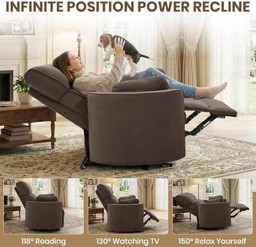 400-550 LBS Oversized Power Recliner, 32.7" Seat, Big & Tall, USB